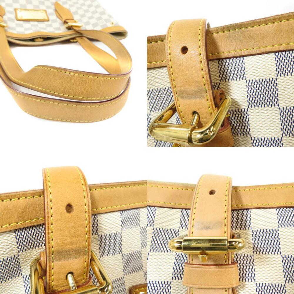 Louis Vuitton Hampstead Damier Azur White Tote Bag Canvas - Picture 8 of 11